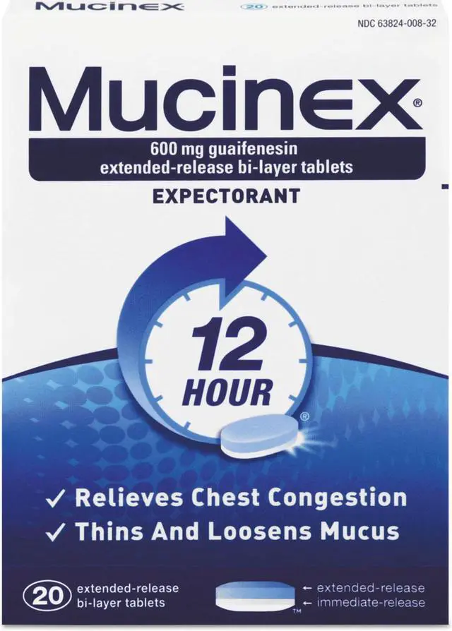 Alt view image 3 of 5 - Expectorant Regular Strength, 100 Tablets/box, 12 Box/carton
