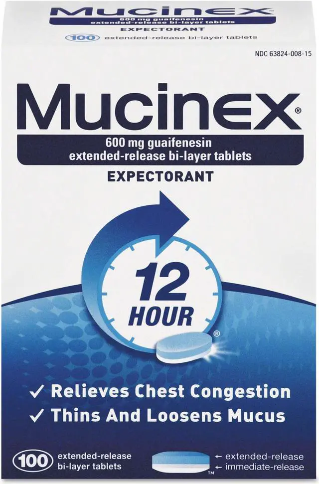 Main image of Expectorant Regular Strength, 100 Tablets/box, 12 Box/carton