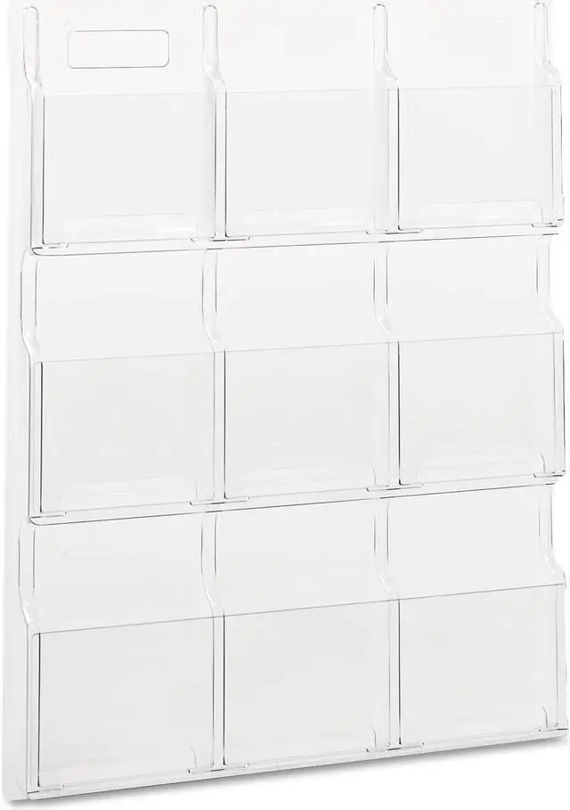 Alt view image 9 of 20 - Safco Reveal Clear Literature Displays Nine Compartments 30w x 2d x 36-3/4h