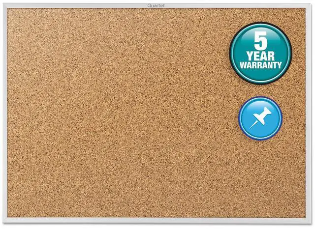 Alt view image 3 of 8 - Quartet Classic Series Cork Bulletin Board 72 x 48 Silver Aluminum Frame 2307