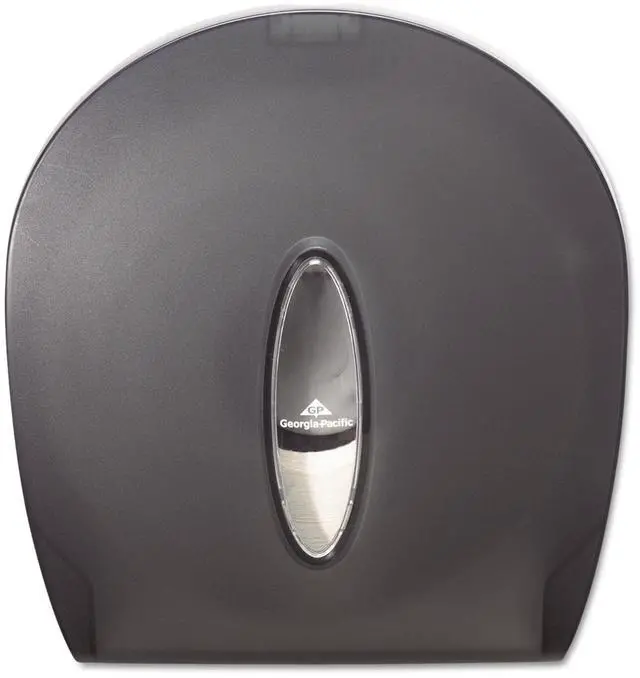 Alt view image 5 of 15 - Georgia Pacific 59009 Jumbo Jr. Bathroom Tissue Dispenser, 11.29" x 10.61" x 5.39", Translucent Smoke