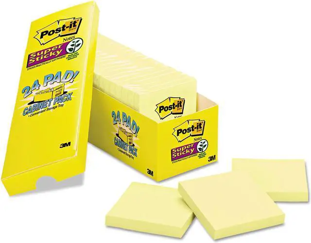 Alt view image 4 of 4 - 3M Post-it Super Sticky Canary Yellow Lined Pads