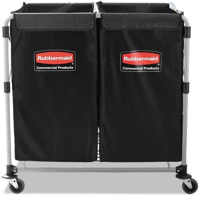 Alt view image 4 of 10 - Rubbermaid Commercial Collapsible X-Cart Steel Four Bushel Cart 20 1/3w x 24 1