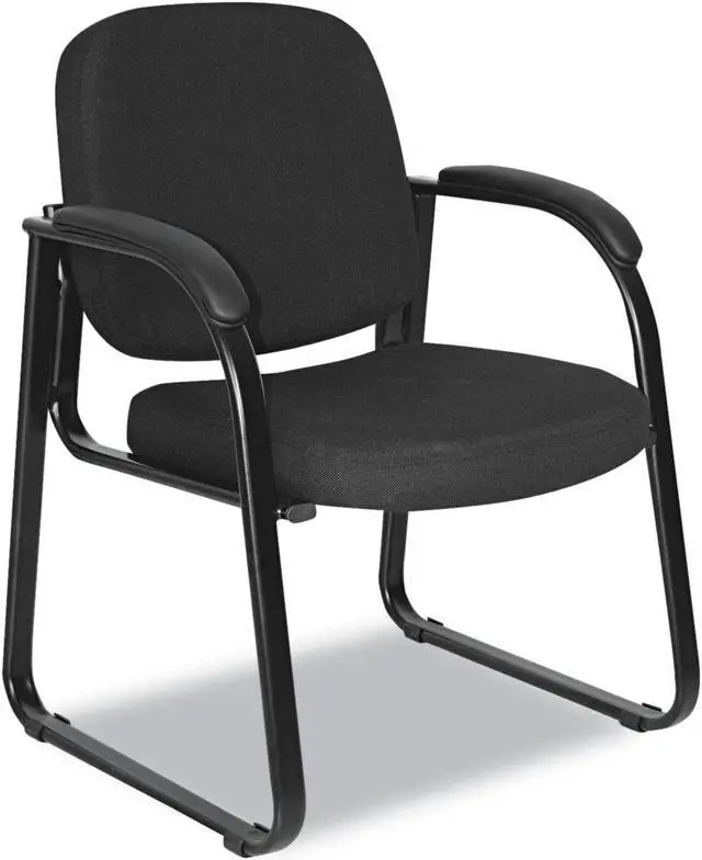 Alt view image 3 of 20 - Alera Genaro Series Sled Base Guest Chair Black Vinyl RL43C16