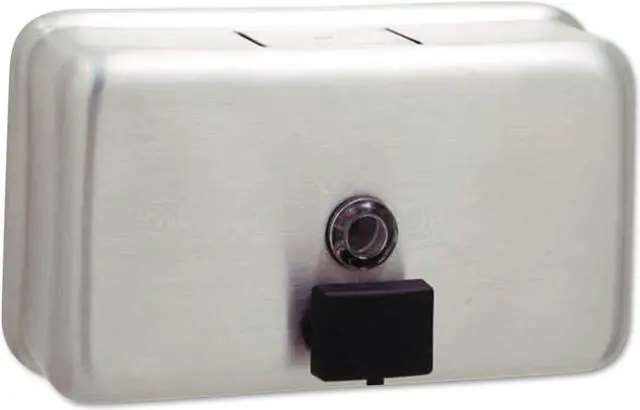 Alt view image 3 of 12 - Bobrick ClassicSeries Surface-Mounted Liquid Soap Dispenser Horizontal 40 oz Metal 2112