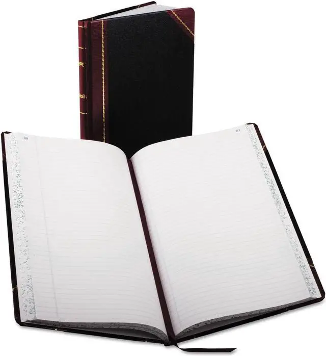 Alt view image 7 of 9 - Boorum & Pease Record/Account Book Black/Red Cover 300 Pages 14 1/8 x 8 5/8 9300R