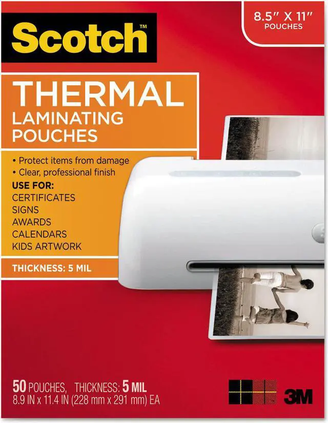 Main image of Letter Size Thermal Laminating Pouches, 5 Mil, 11 1/2 X 9, 50/pack