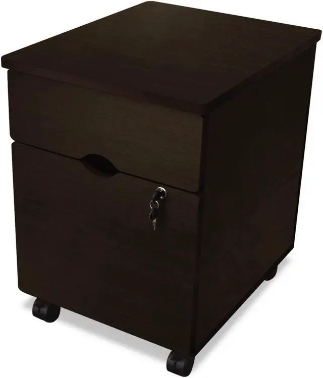 Alt view image 3 of 17 - Linea Italia - LITTR752MOC - Trento Line Mobile Pedestal File, Box/File Drawer, Mocha