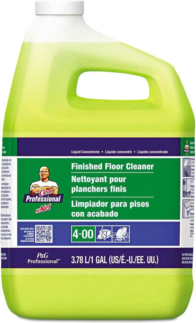 Alt view image 2 of 4 - Procter & Gamble PGC02621CT Mr. Clean Finished Floor Cleaner, Lemon Scent, 1gal Bottle, 3/Carton, 1 Carton