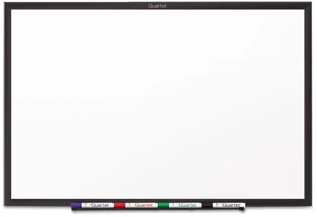 Main image of Quartet S534B Prestige 2 DuraMax Porcelain Magnetic Whiteboards, Mahogany Finish Frame, 4' x 3'