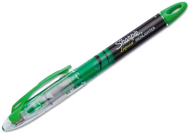 Main image of Accent Liquid Pen Style Highlighter, Chisel Tip, Fluorescent Green, Dozen