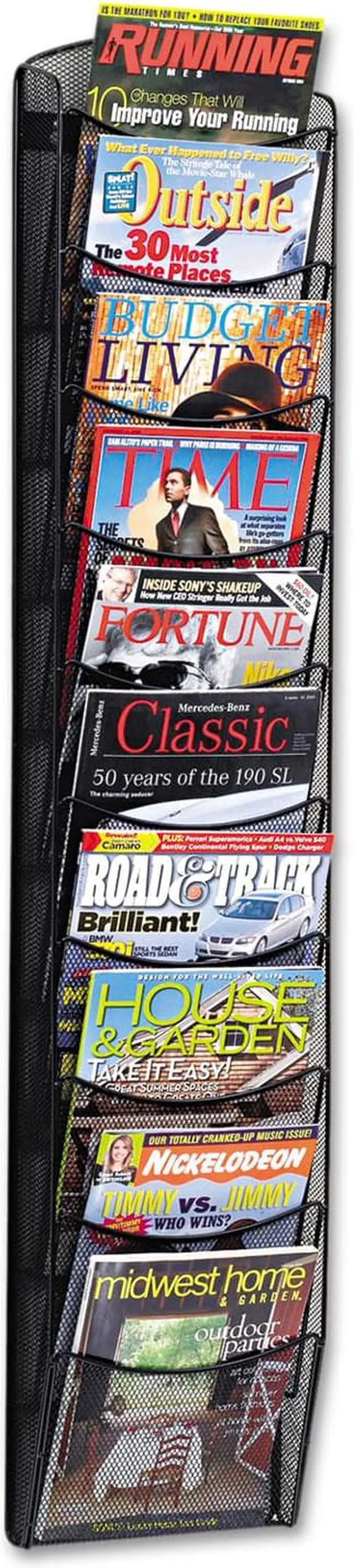 Alt view image 2 of 16 - Safco Rack,Magazine 10 Pkt,Bk 5579BL