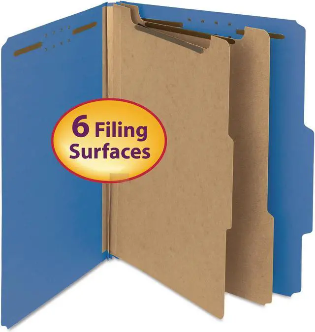 Alt view image 5 of 7 - Smead Recycled Pressbrd 2-Dvdr Classfctn Folders