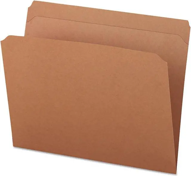 Main image of Kraft File Folders, Straight Cut, Top Tab, Letter, Kraft, 100/box