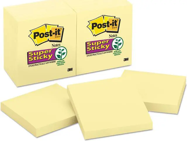 Alt view image 2 of 4 - 3M Post-it Super Sticky Canary Yellow Pads