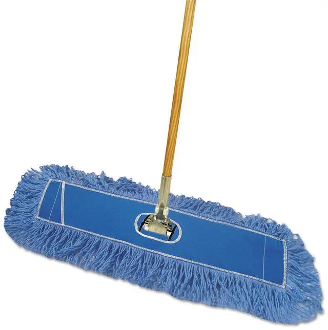 Alt view image 3 of 16 - Boardwalk Looped-End Dust Mop Kit 36 x 5 60" Metal/Wood Handle Blue/Natural