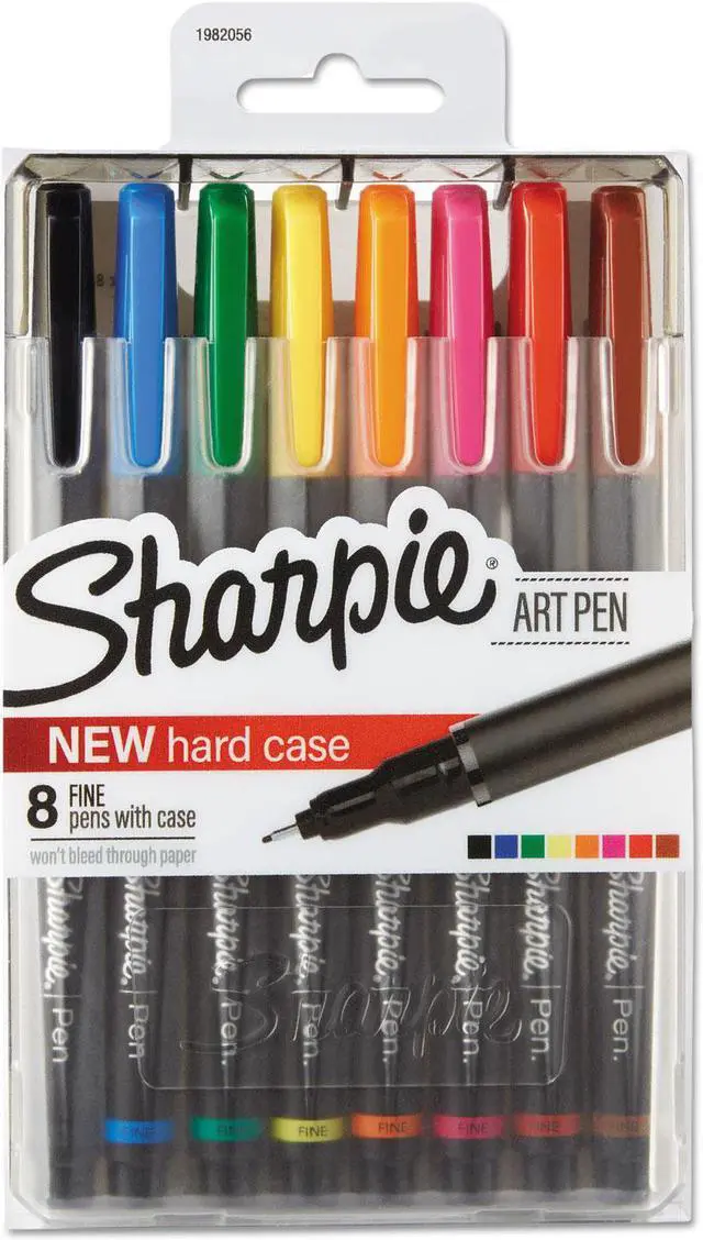 Main image of Art Pen With Hard Case, Fine Pt, 8/set