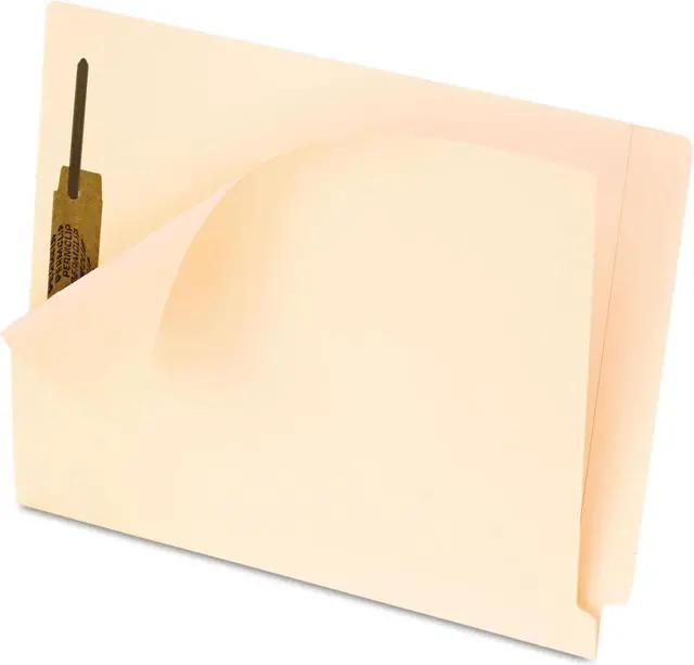 Alt view image 3 of 3 - End Tab Fastener Folders, Two Fastener, Letter, Manila, 50/box