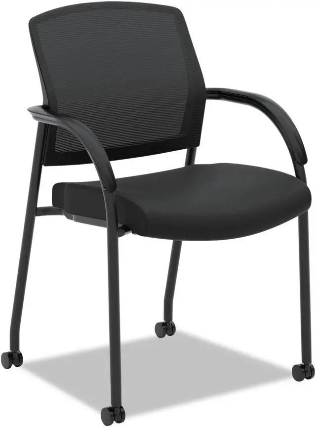 Main image of HON Lota Series Mesh Guest Side Chair Black Fabric Black Base 2285VA10