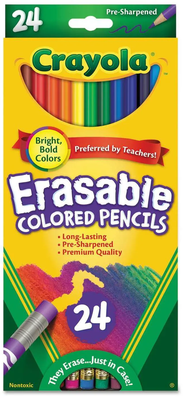 Alt view image 4 of 4 - Crayola Erasable Colored Pencils
