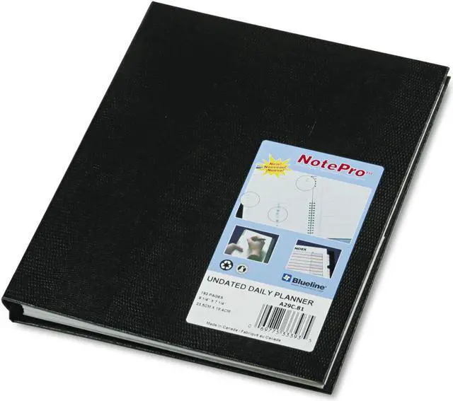 Alt view image 5 of 11 - Blueline Notepro Undated Daily Planner, 9.25 X 7.25, Black Cover, Undated A29C81