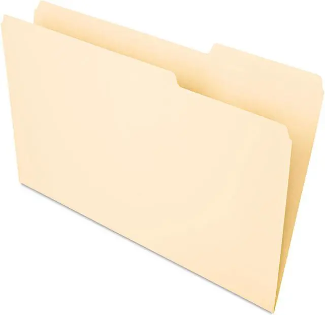 Main image of Recycled Interior File Folders, 1/3 Cut Top Tab, Legal, Manila, 100/box