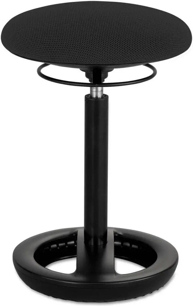 Alt view image 3 of 4 - Safco Twixt Desk Height Ergonomic Stool 22 1/2" High Blue Fabric 3000BU