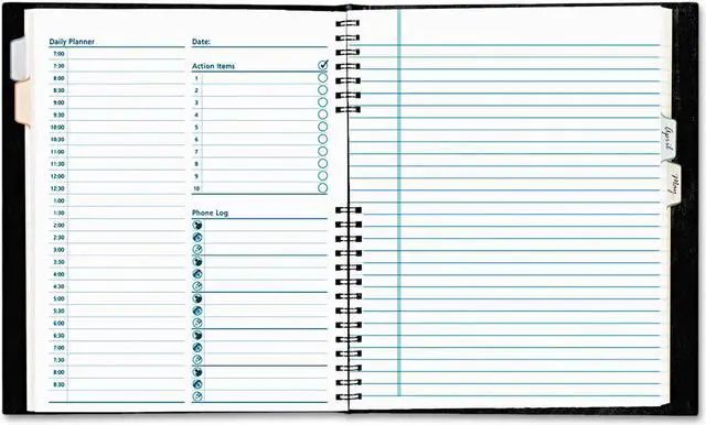 Alt view image 3 of 10 - Notepro Undated Daily Planner, 11 X 8-1/2, Black