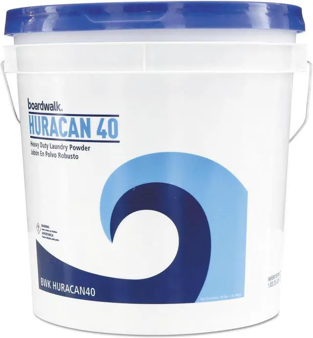 Main image of Boardwalk BWKHURACAN40 Low Suds Industrial Powder Laundry Detergent, Fresh Lemon Scent, 40Lb Pail
