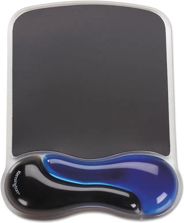 Main image of Kensington Duo Gel Wave Mouse Pad Wrist Rest, Blue 62401