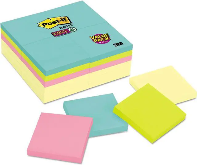 Main image of Post-it Miami Collection Super Sticky Notes Value Pack