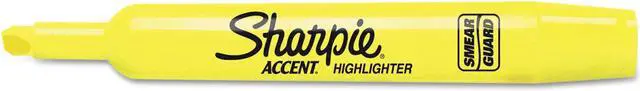 Main image of Accent Tank Style Highlighter, Chisel Tip, Fluorescent Yellow, 36/box