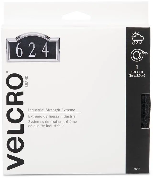 Alt view image 3 of 20 - Velcro Extreme Fasteners 1" x 10 ft Black 1 roll 91843