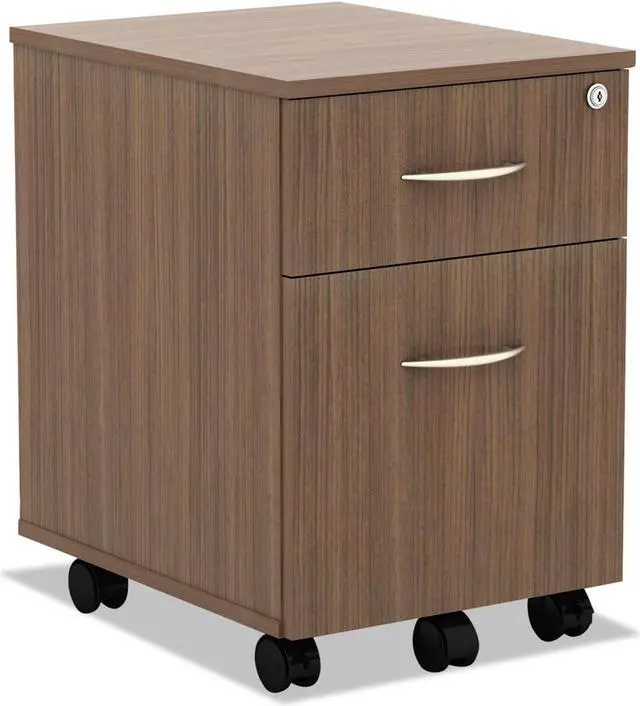 Alt view image 3 of 15 - Alera Valencia Series Mobile File Pedestal 15.88w x 19.13d x 22.88h Walnut