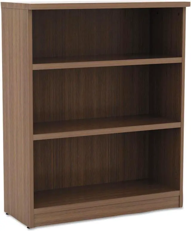 Main image of Alera - VA634432WA - Alera Valencia Series Bookcase, Three-Shelf, 31 3/4w x 14d x 39 3/8h, Mod Walnut