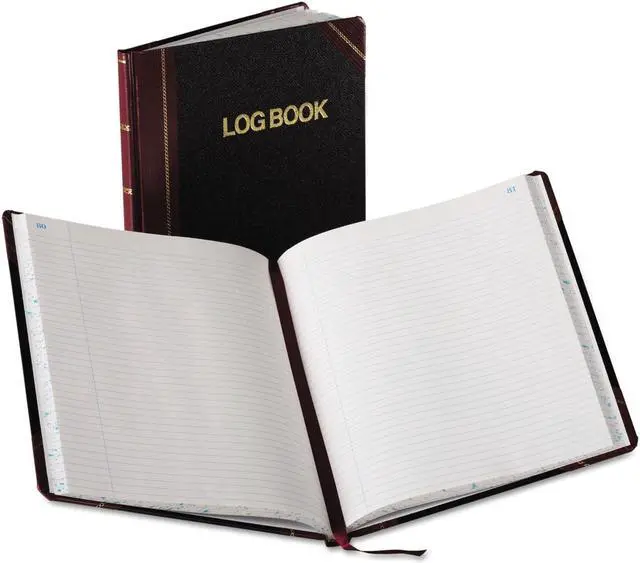 Alt view image 3 of 5 - Boorum & Pease Log Book Record Rule Black/Red Cover 150 Pages 10 3/8 x 8 1/8 G21150R