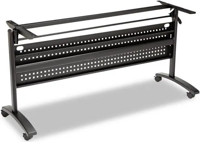 Alt view image 2 of 16 - Alera Valencia Flip Training Table Base, Modesty Panel, 24-1/2w x 19-3/4d, Black