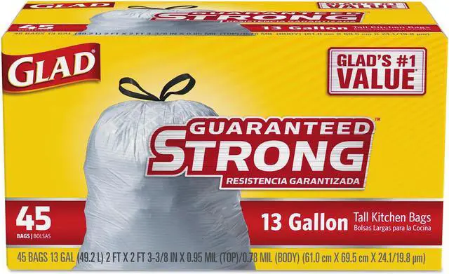 Alt view image 6 of 13 - Clorox Glad Tall Kitchen Drawstring Trash Bags