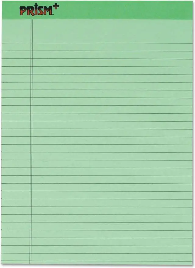 Alt view image 3 of 5 - Tops Prism Plus Wide Rule Green Legal Pad