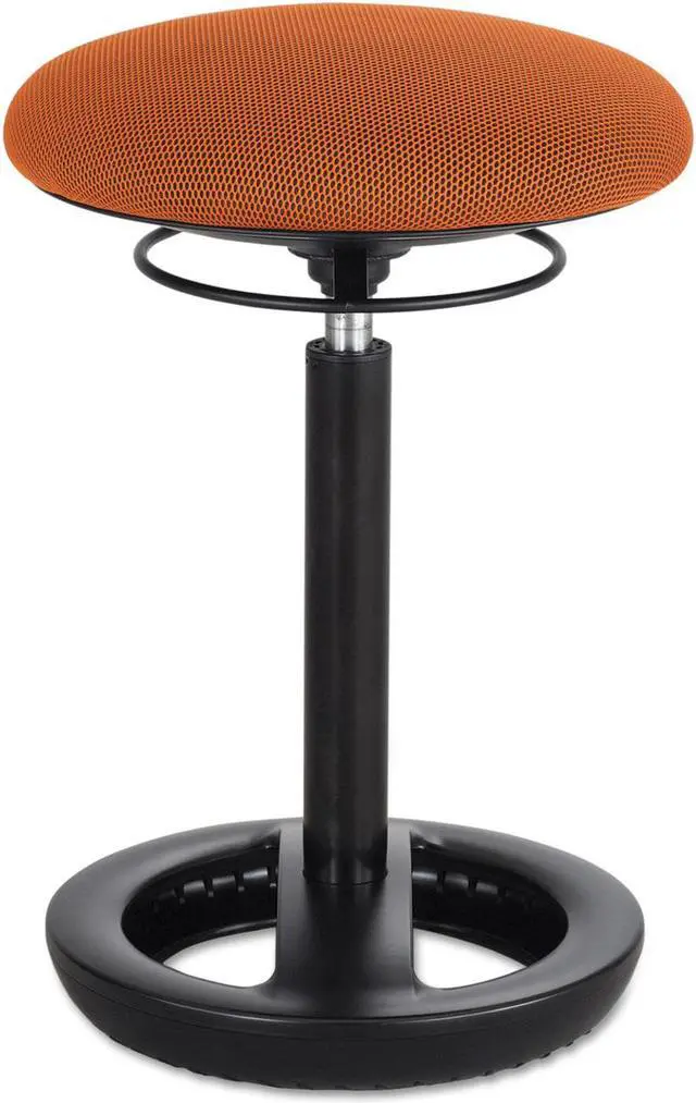Main image of Twixt Desk Height Ergonomic Stool, 22 1/2" High, Orange Fabric