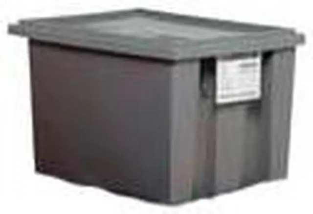 Main image of QUANTUM STORAGE SYSTEMS QDC2420-12 Attached Lid Container, 2.44 cu. ft., Gray