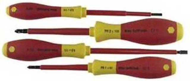 Alt view image 2 of 11 - WIHA TOOLS 32090 Insulated Screwdriver Set,Slotted/Phillips,4 pcs