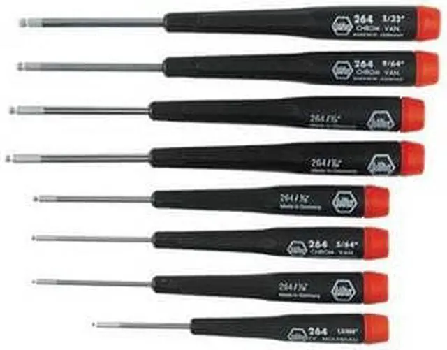 Main image of WIHA 26490 Prec. Screwdriver Set,Ball Hex,SAE,8pcs.