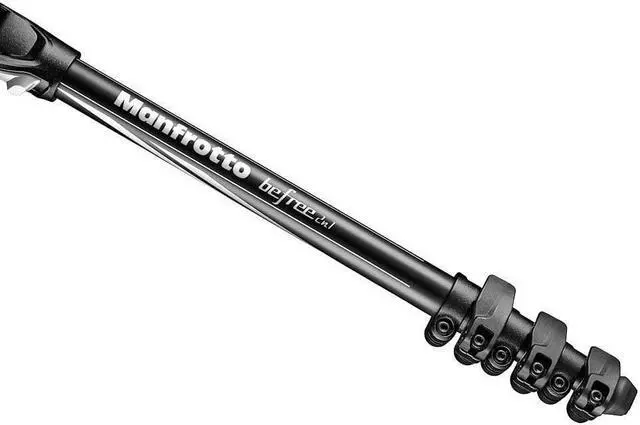 Alt view image 5 of 17 - Manfrotto Befree 2N1 Aluminium Tripod/Monopod, 494 Ball Head, Lever Locks, Black