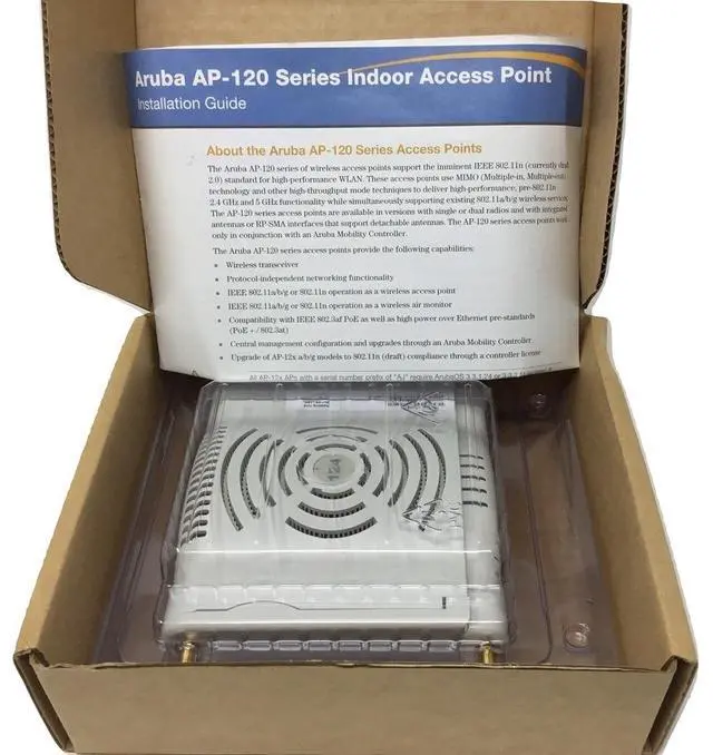 Alt view image 2 of 4 - AP-124 Wireless Access Point - IEEE 802.11n 300Mbps - 2 x 10/100/1000Base-T PoE (Aruba Controller Required)