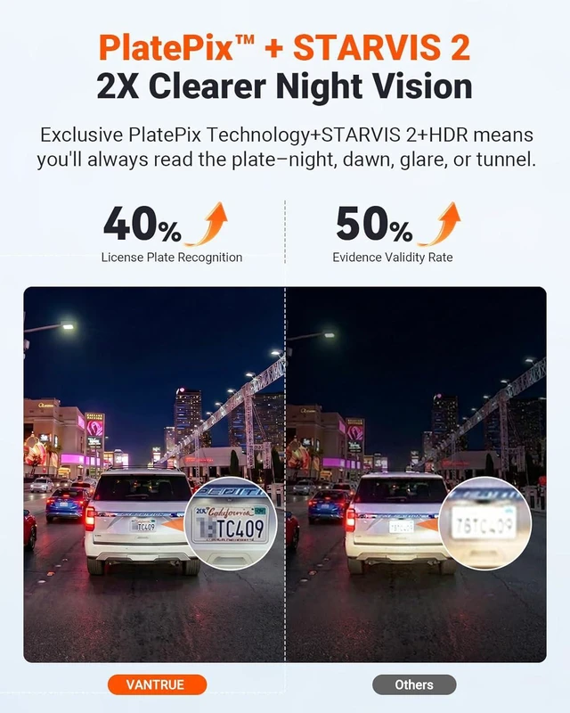 Alt view image 2 of 7 - Vantrue New N4S 3 Channel Dash Cam, STARVIS 2 x HDR x IR Night Vision, Front Rear Inside Dashcam for Cars, PlatePix Tech, Parking Mode, Wi-Fi, GPS, 2" IPS, Support 1TB Max (RC18)