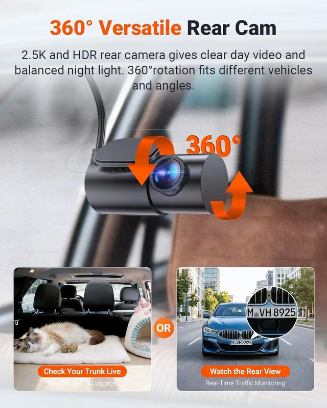 Alt view image 6 of 7 - Vantrue New N4S 3 Channel Dash Cam, STARVIS 2 x HDR x IR Night Vision, Front Rear Inside Dashcam for Cars, PlatePix Tech, Parking Mode, Wi-Fi, GPS, 2" IPS, Support 1TB Max (RC18)