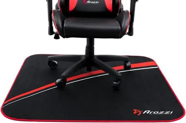 Alt view image 5 of 6 - Arozzi - Padded Office/Gaming Chair Floor Mat for Noise Dampening, Comfort, and Floor Protection - Red