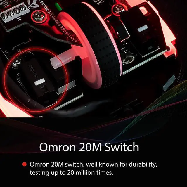 Alt view image 3 of 7 - Arozzi - Favo Ultra Lightweight Customizable RGB Gaming Mouse with Honeycomb Pattern, Pixart 3389 Sensor, and Omron 20M Switches - Black Grey