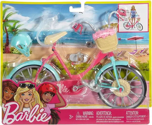 Alt view image 6 of 7 - Barbie Bicycle Basket Flowers Helmet Working Petals Playset Mattel